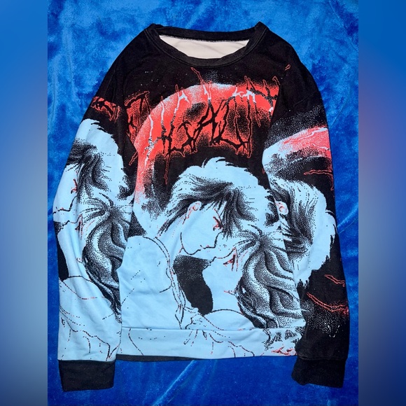 Kikillo Anime Grungey Sweatshirt - Picture 1 of 6